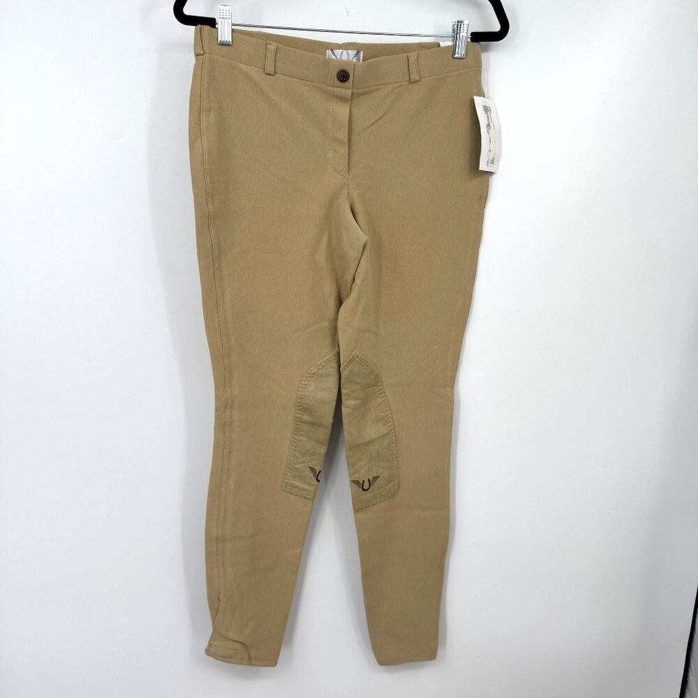 TuffRider Ladies Starter Lowrise Pull-On Breeches Size 30 Tan horse rider gear p